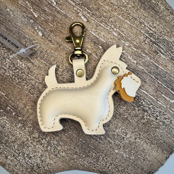 Portland Leather Dog Purse Charm FAST SHIP REMY Dog BONE DOG Keychain - Picture 3 of 5